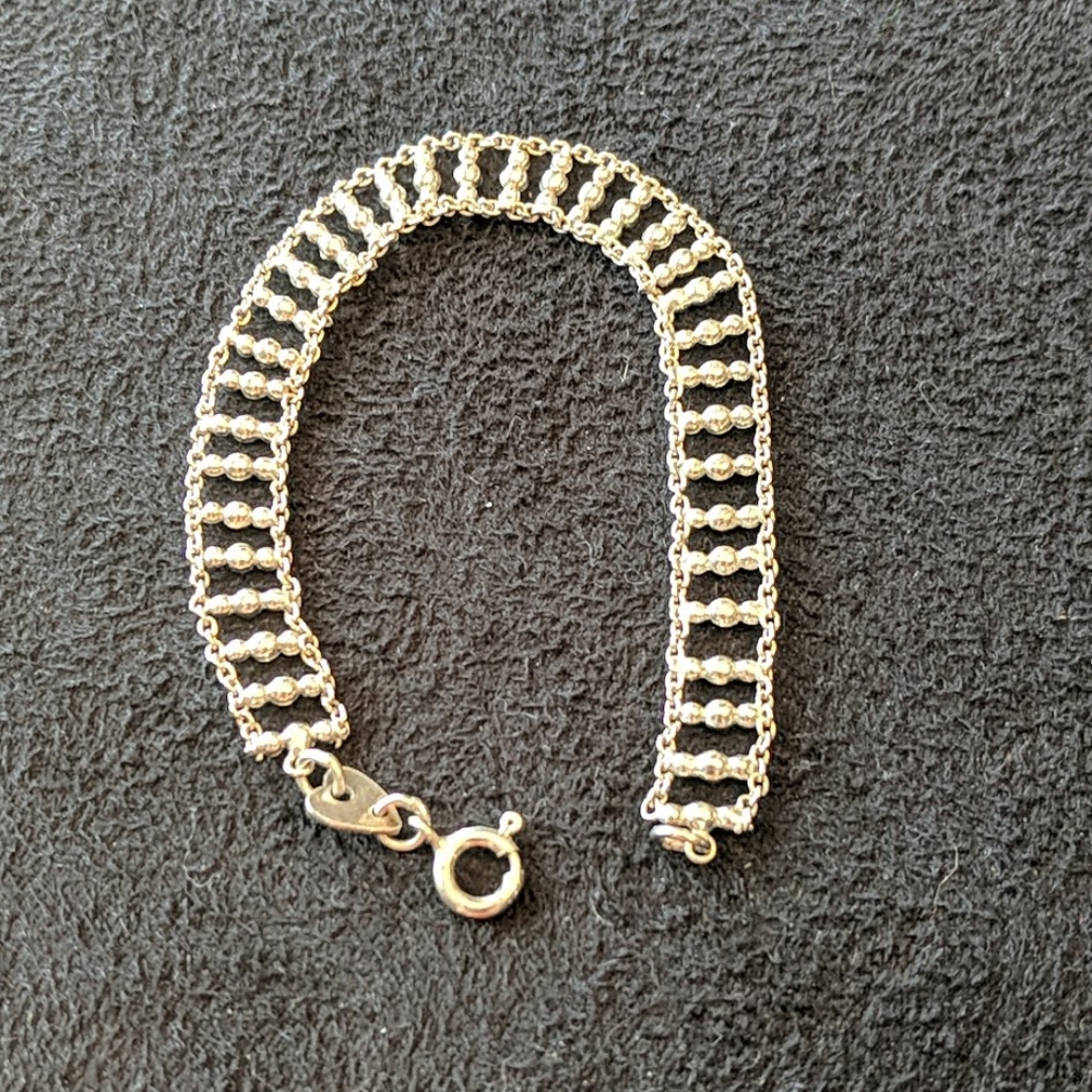 Sterling silver bead bracelet